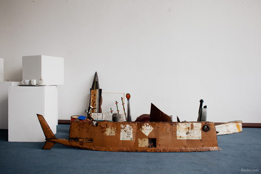 Knud Plambeck; roeler, Schenefeld, 2013, Hamburg; Wasserspiegel, Boote, Aufbau