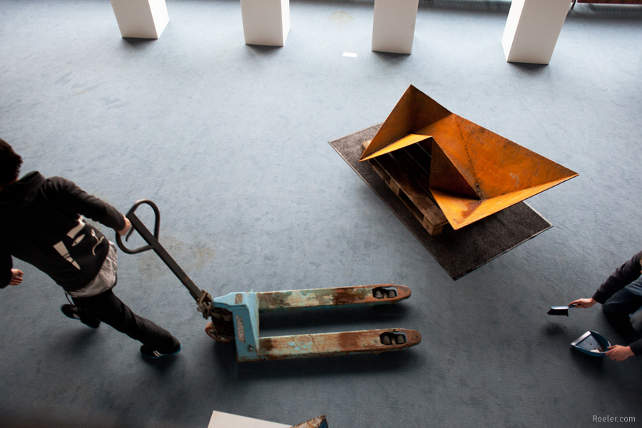 Knud Plambeck; roeler, Schenefeld, 2013, Hamburg; Wasserspiegel, Boote, Aufbau